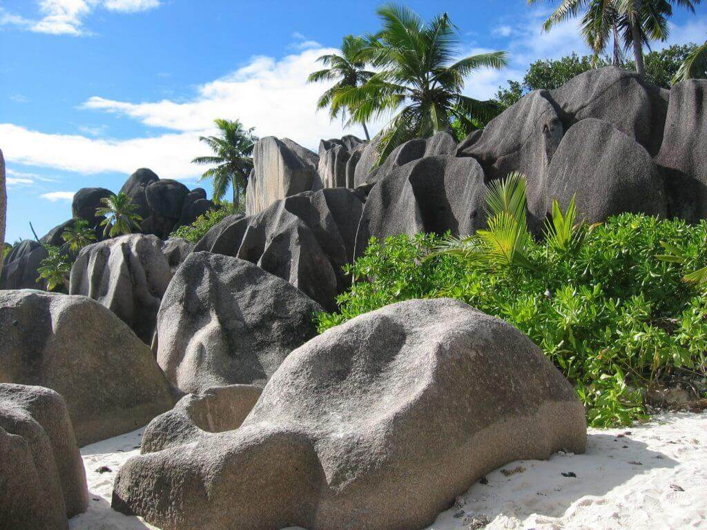 Playas roca en Seychelles